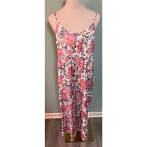 Women's Unbranded Jumpsuit XXL White Pink Floral